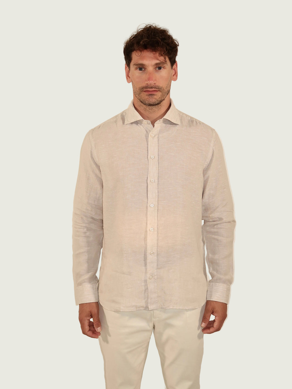LINEN SHIRT LATTE