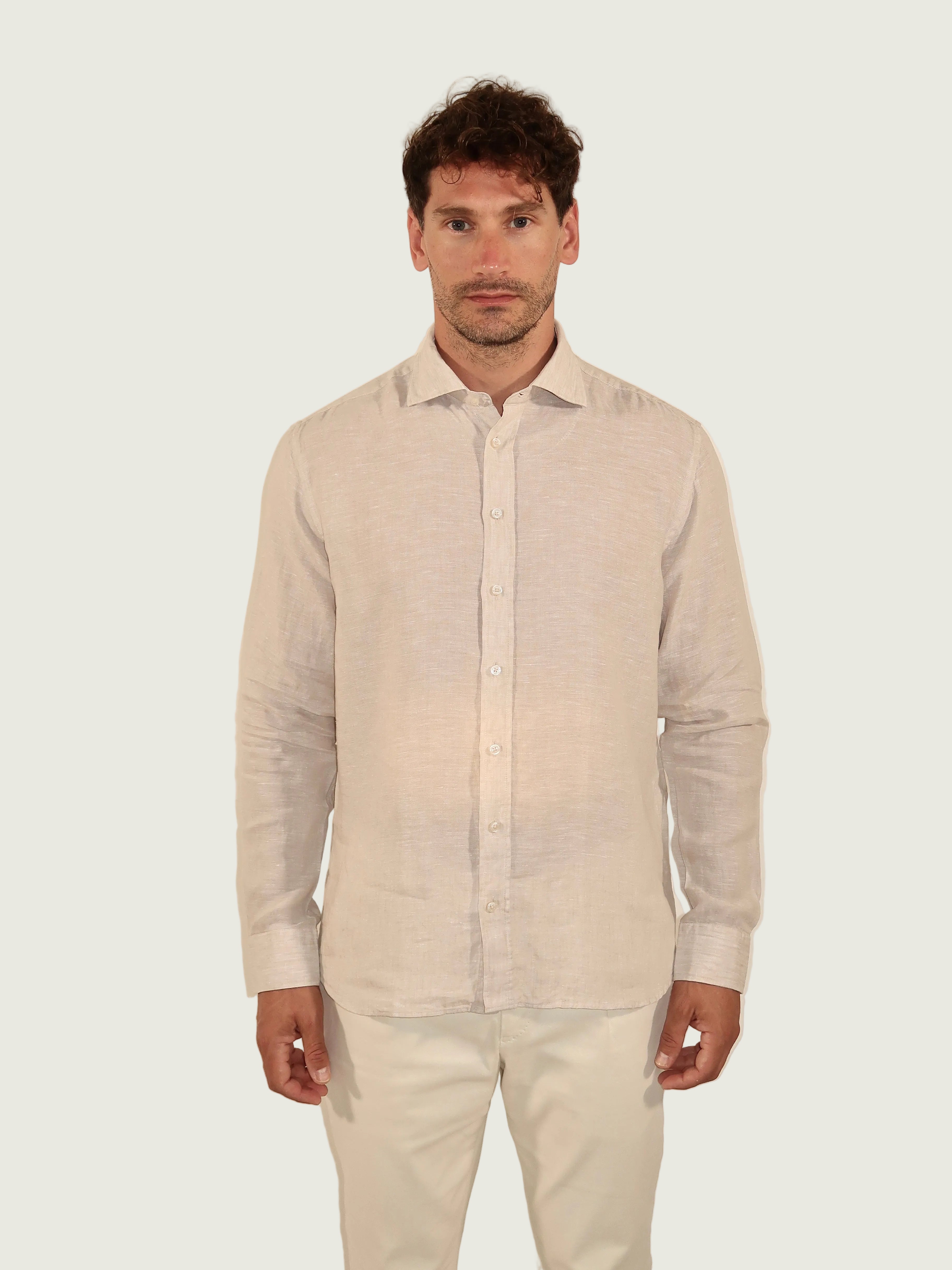 LINEN SHIRT LATTE